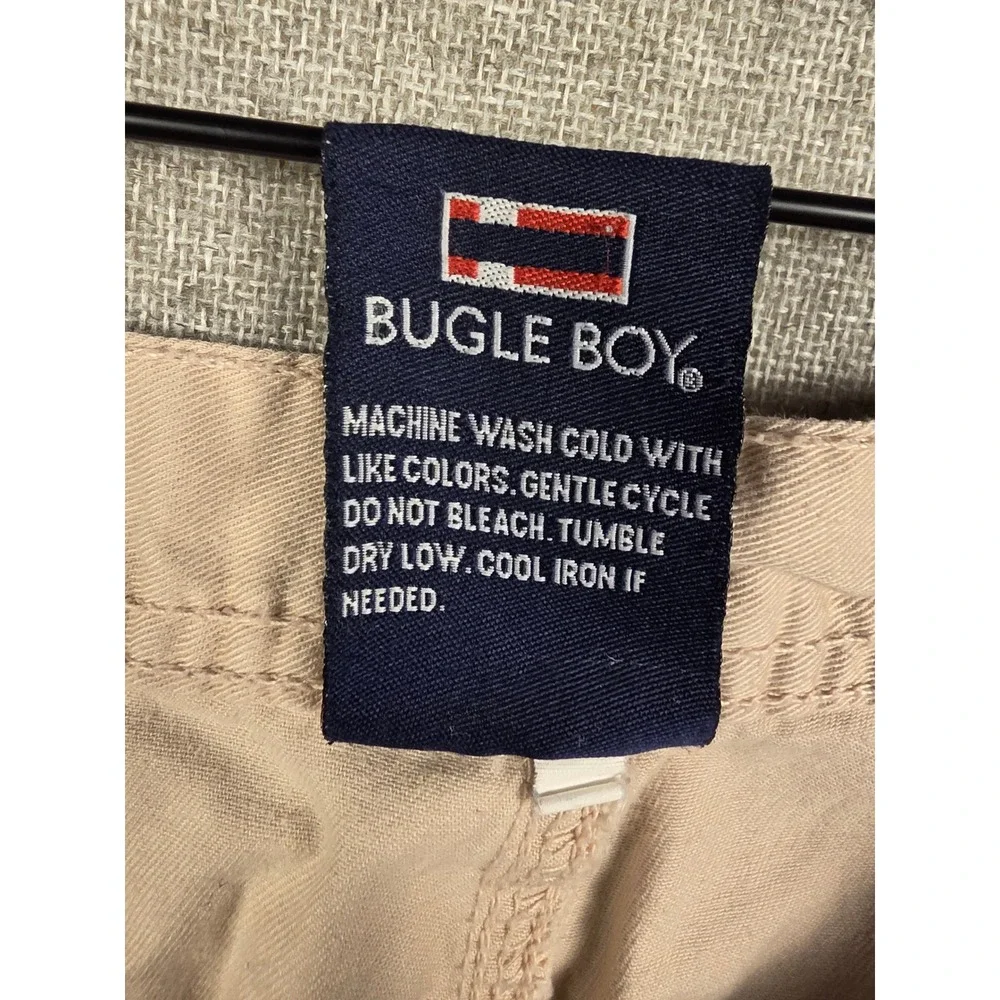 Bugle Boy Mens Khaki Cargo Shorts Tan Cotton Twill Multi Pocket Size 36 Utility